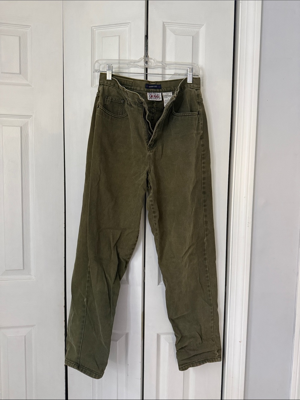 Olive straight leg jeans